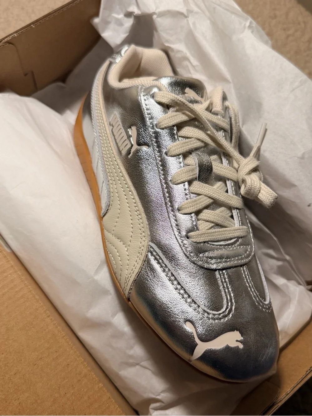 🤍New PUMA Speedcat Silver Sneakers🤍